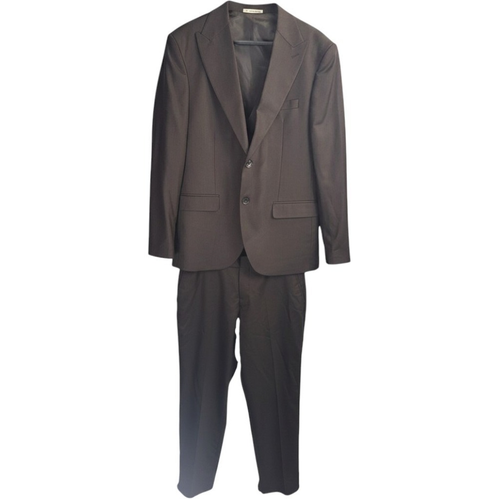 Cengizhan Baybars  3-Piece Suit Brown Suit Size US 40R Paisley Interior